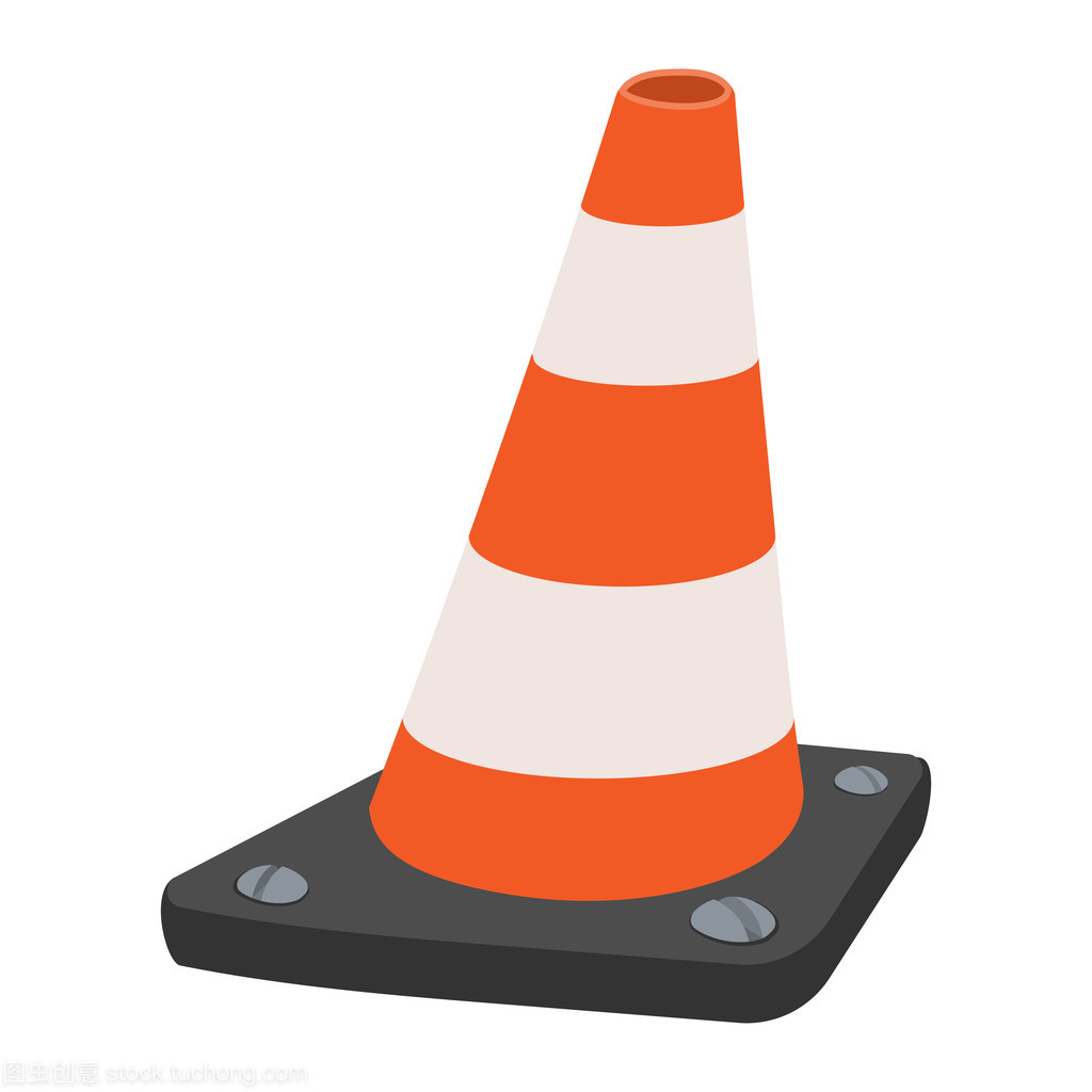 道路交通橙色卡通錐